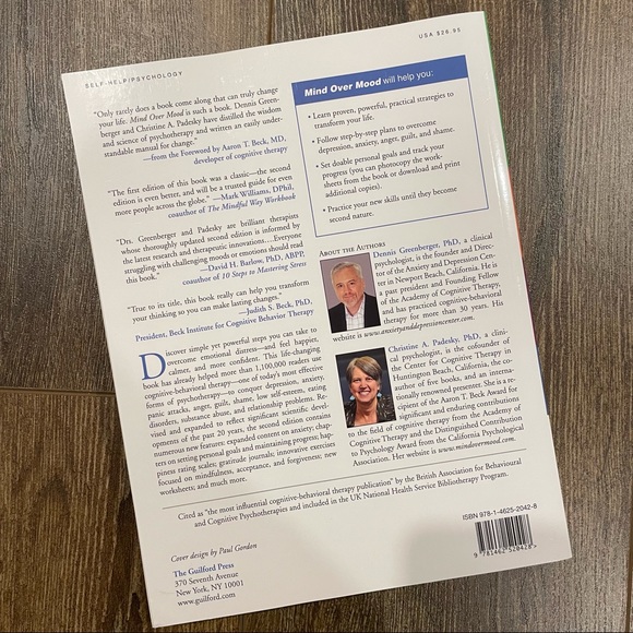 Mind Over Mood Self Help Book - Picture 3 of 4